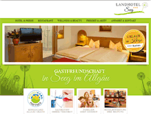 Tablet Screenshot of landhotel-seeg.de